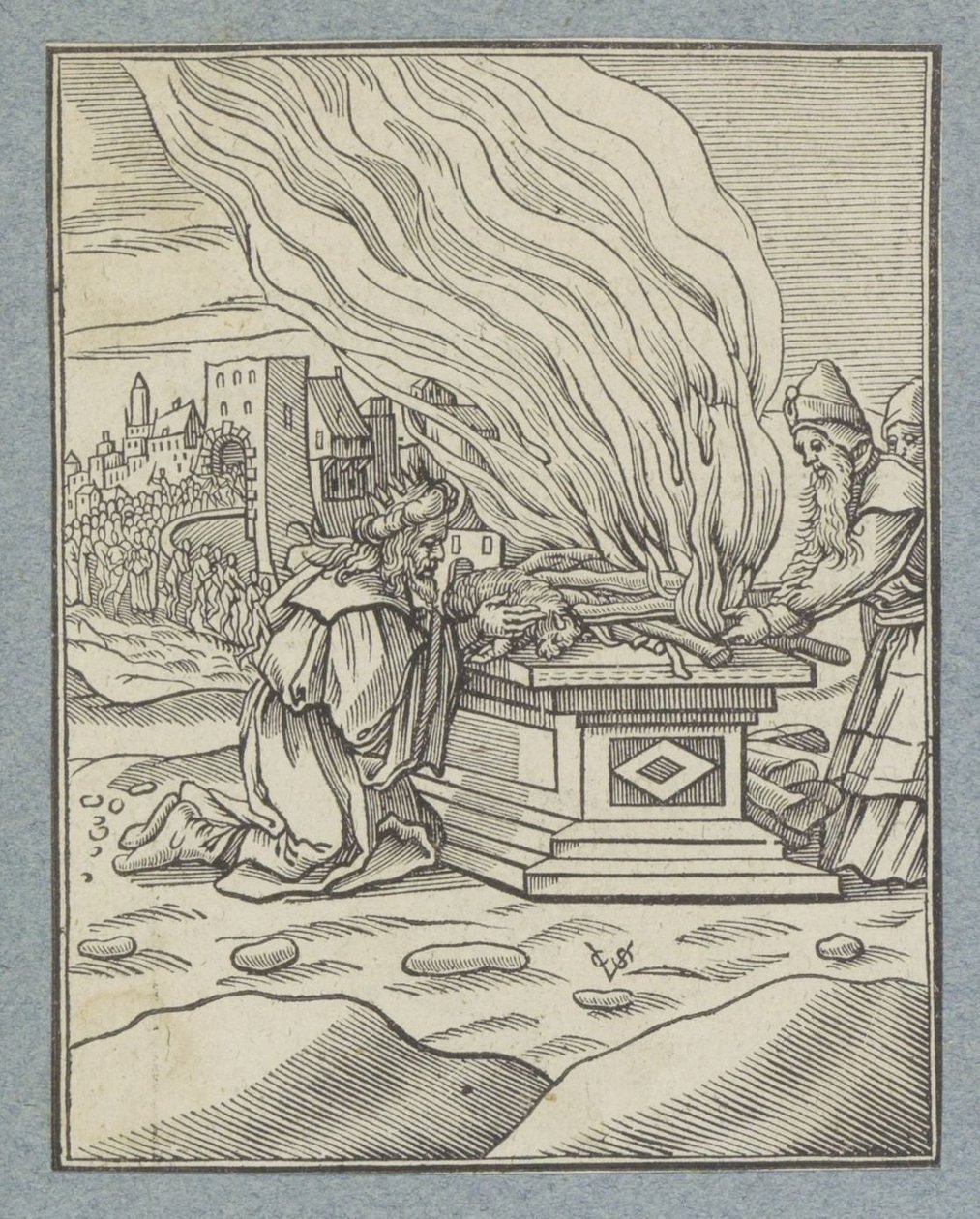Sacrificio pagano del rey Achaz de Christoffel van Sichem (II)