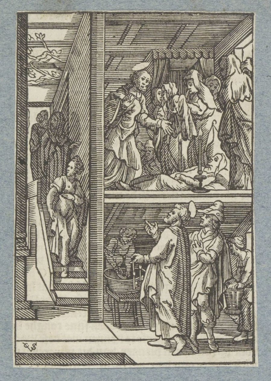 Resurrección de Dorcas (Tabita) de Christoffel van Sichem (II)