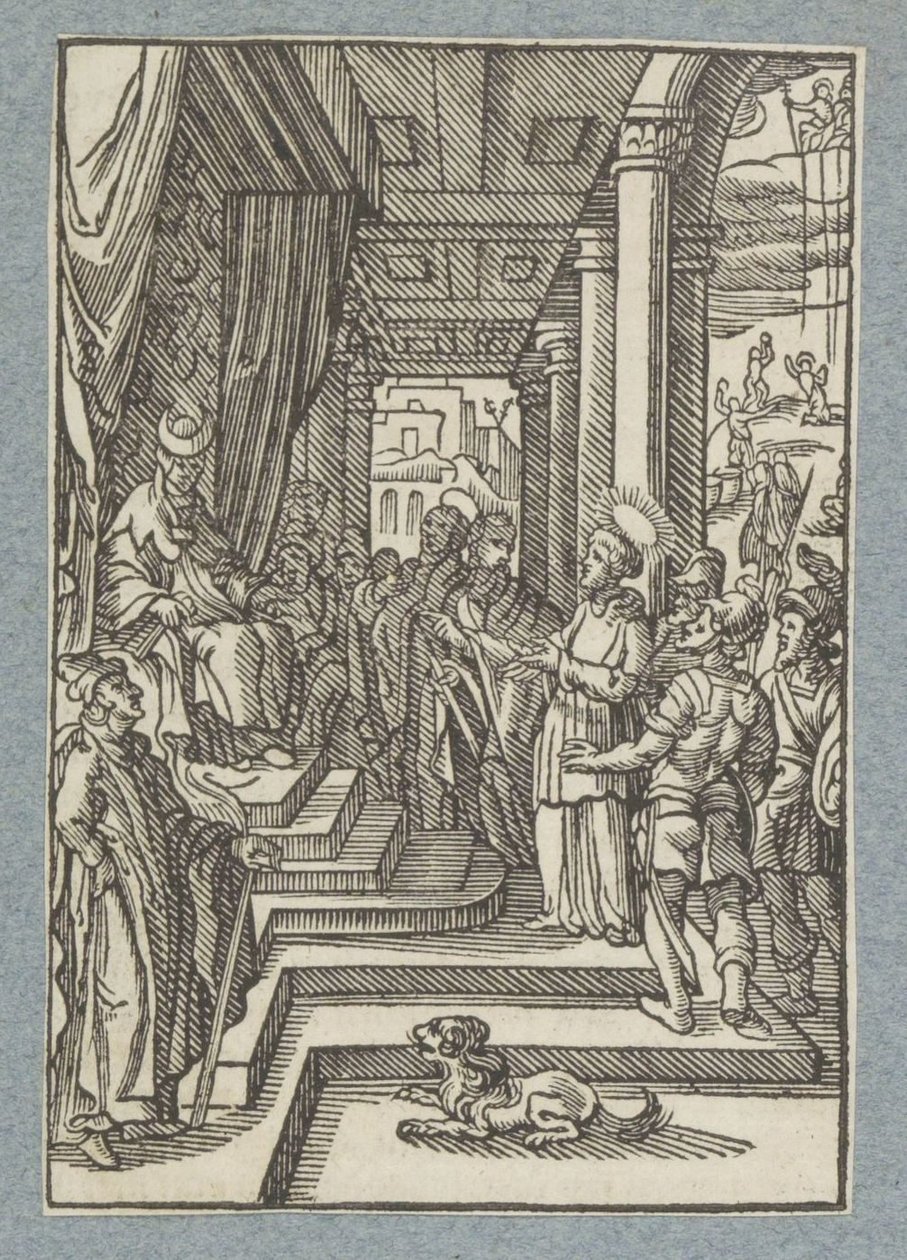 Esteban ante el sumo sacerdote de Christoffel van Sichem (II)