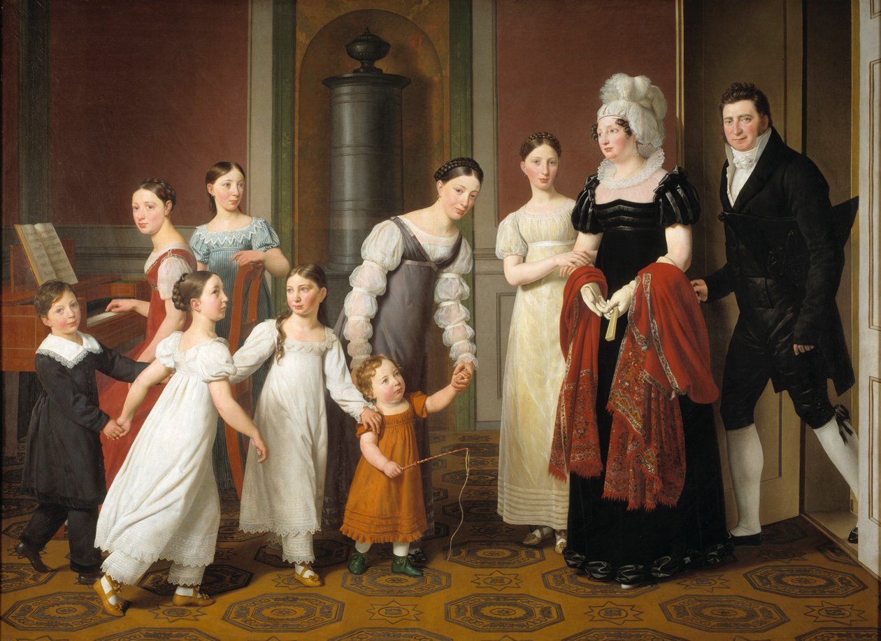 La familia Nathanson, 1818 de Christoffer Wilhelm Eckersberg
