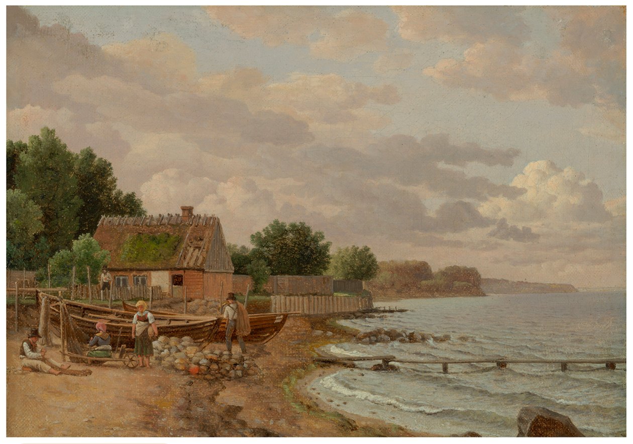 Vista desde Taarbaeck (Fiesta desde Taarbaeck) de Christoffer Wilhelm Eckersberg