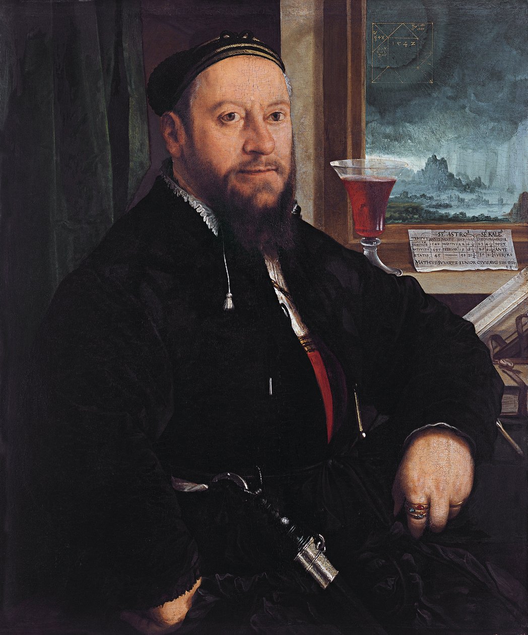 Retrato de Matthäus Schwarz de Christoph Amberger