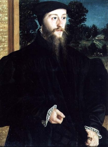 Retrato de un caballero con barba de Christoph Amberger