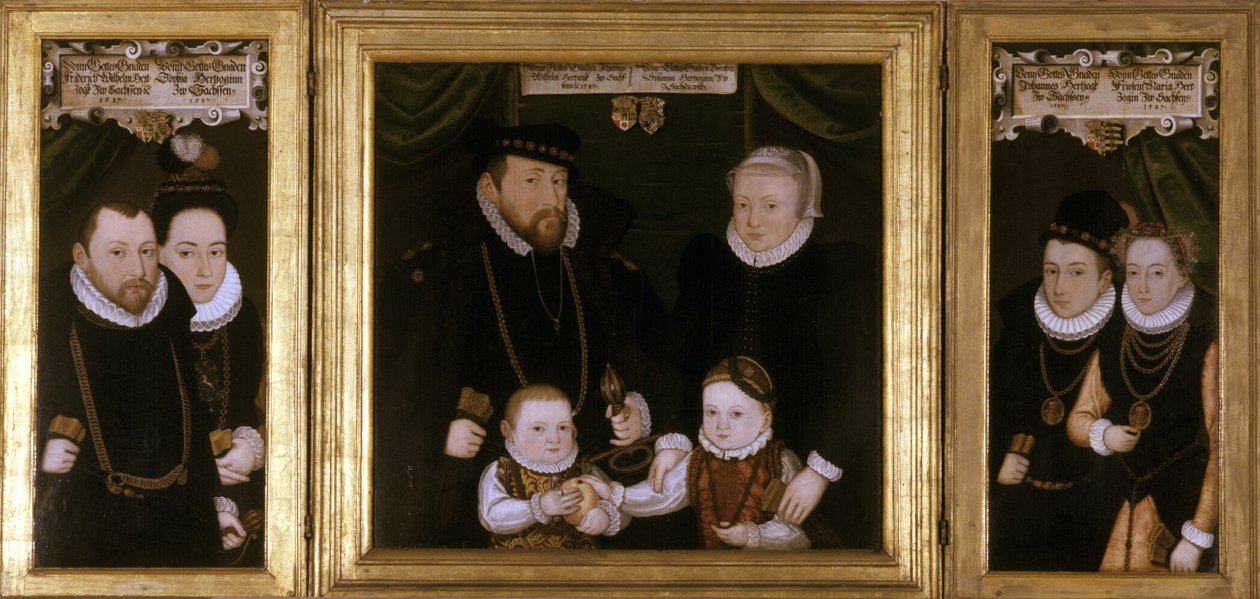 Tríptico de Johann Wilhelm von Sachsen de Christoph Leutolph