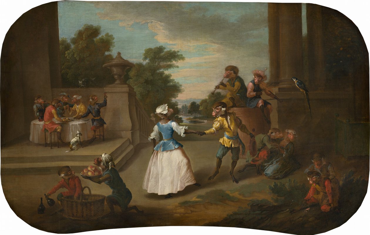 Singerie: La Danza, c. 1739 de Christophe Huet