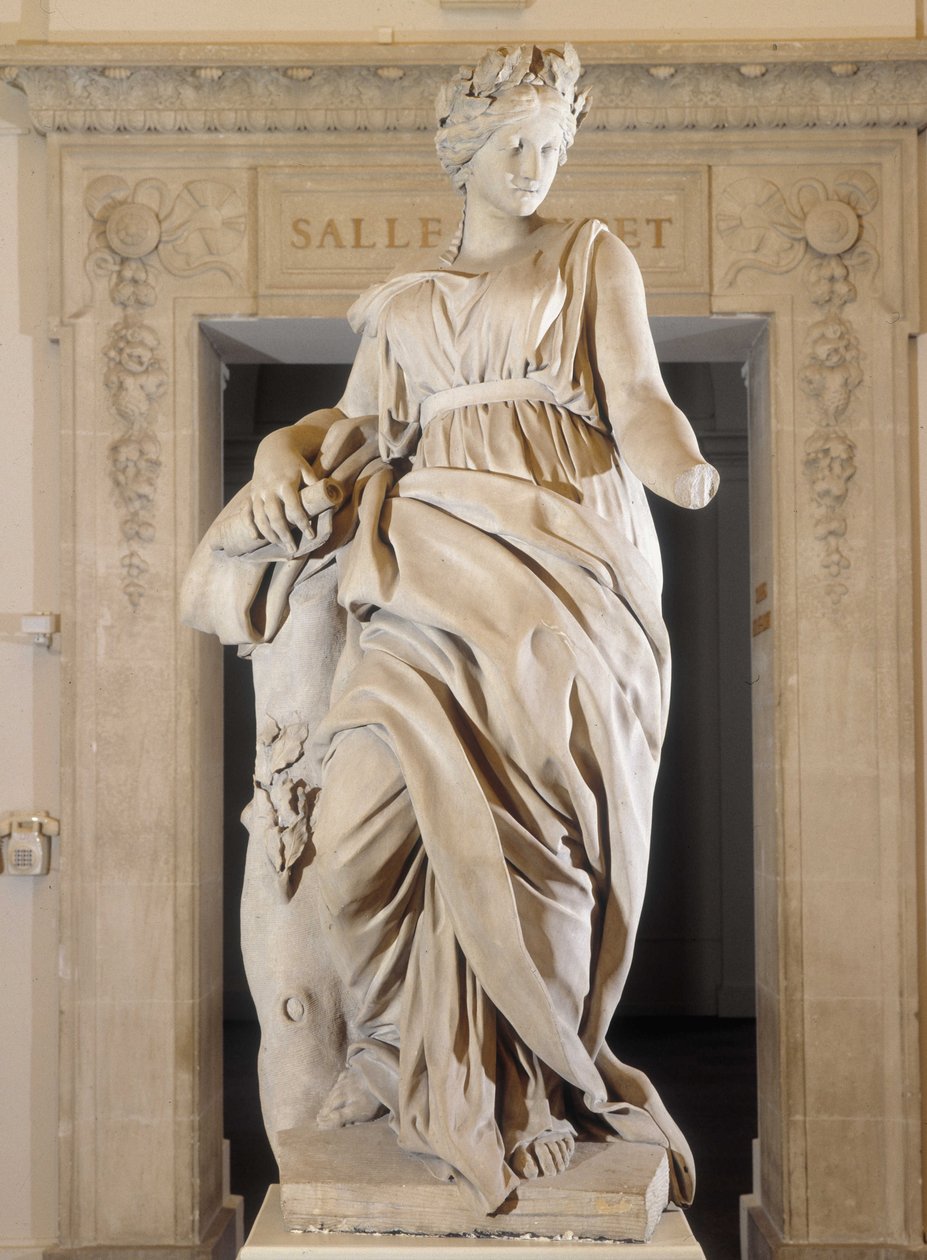 La Musa. Escultura de piedra de Christophe Veyrier