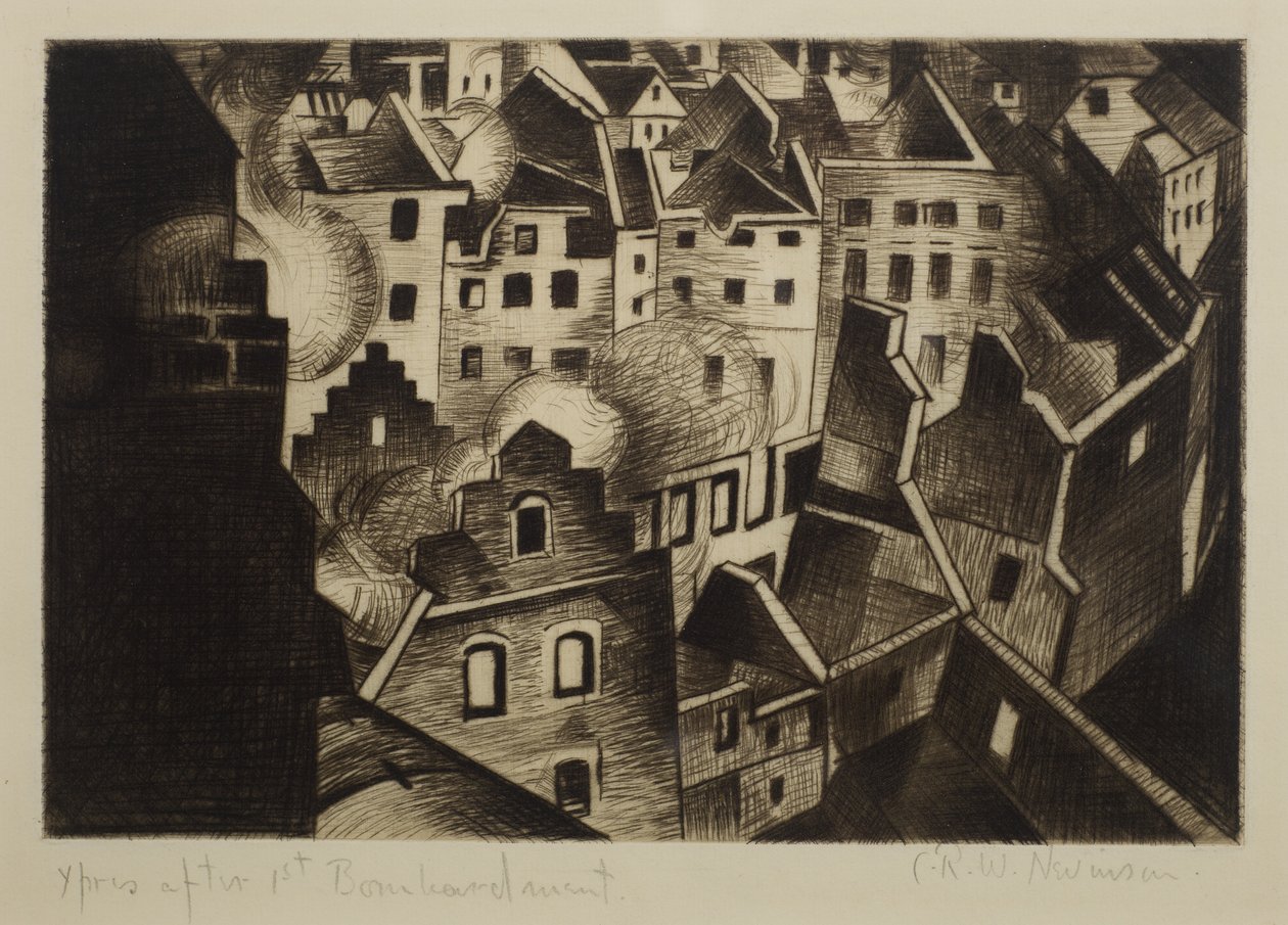 Ypres después del primer bombardeo, 1916 de Christopher Richard Wynne Nevinson