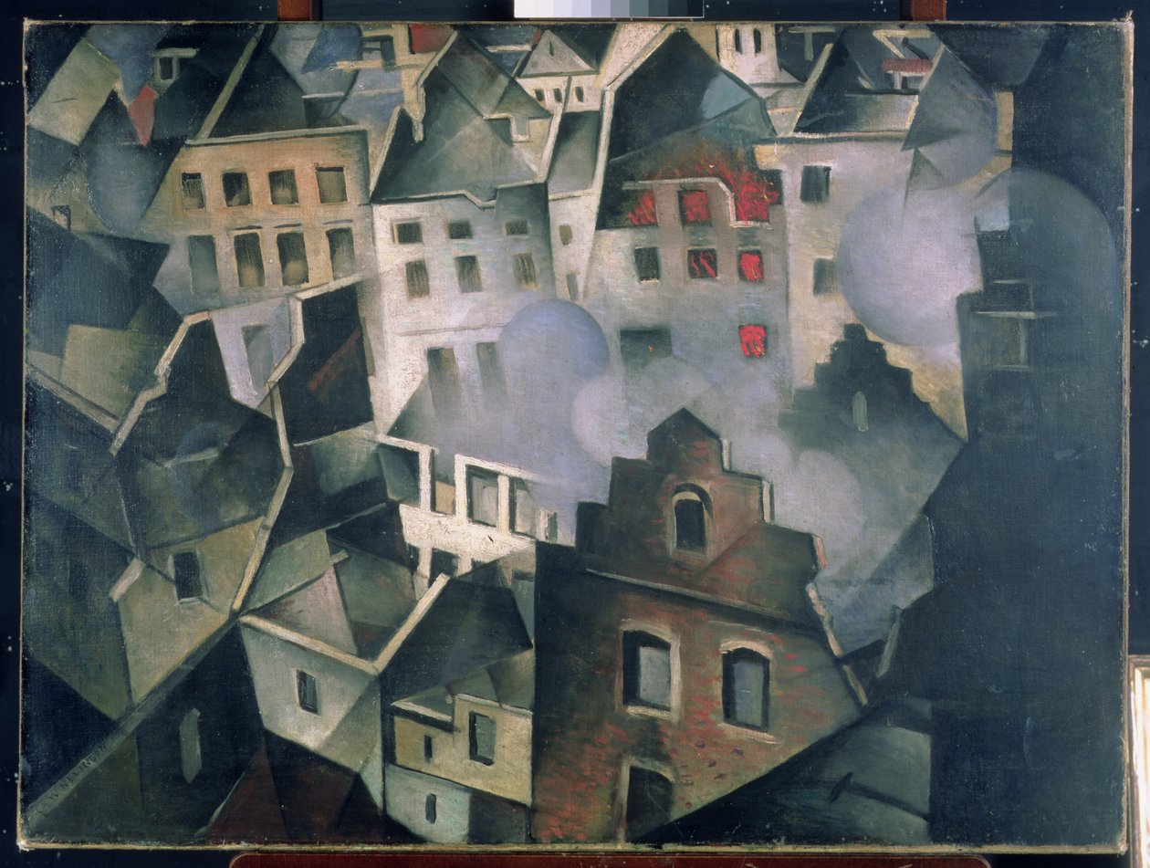 Ypres después del primer bombardeo de Christopher Richard Wynne Nevinson
