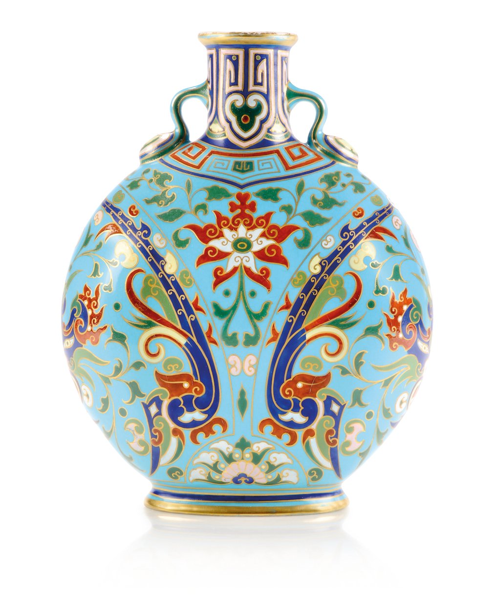 Jarrón cloisonné de Minton de Christopher Dresser