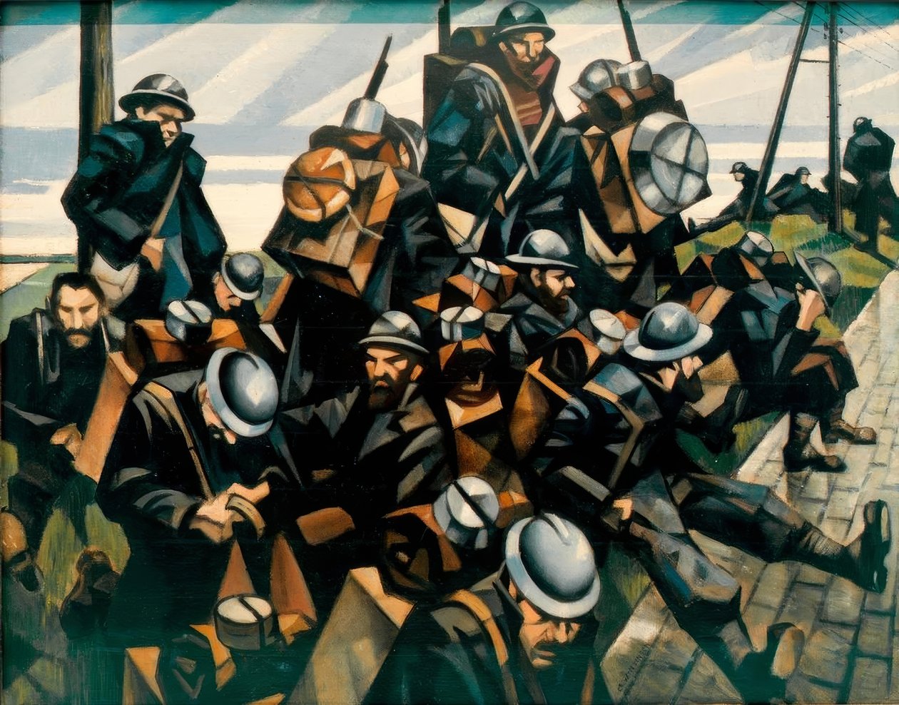 Tropas descansando de Christopher Richard Wynne Nevinson