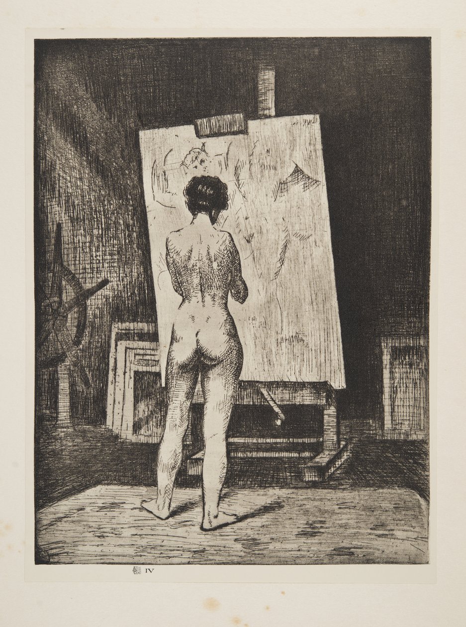 The Connoisseur, pub.1922 (aguafuerte) de Christopher Richard Wynne Nevinson