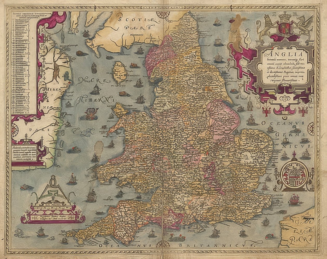 Anglia: Inglaterra y Gales de Christopher Saxton
