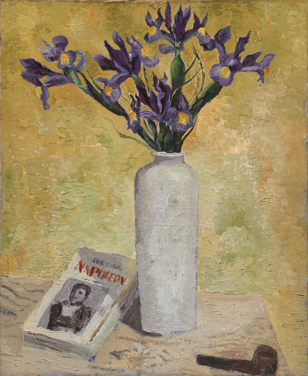 Iris en un Jarrón Alto de Christopher Wood