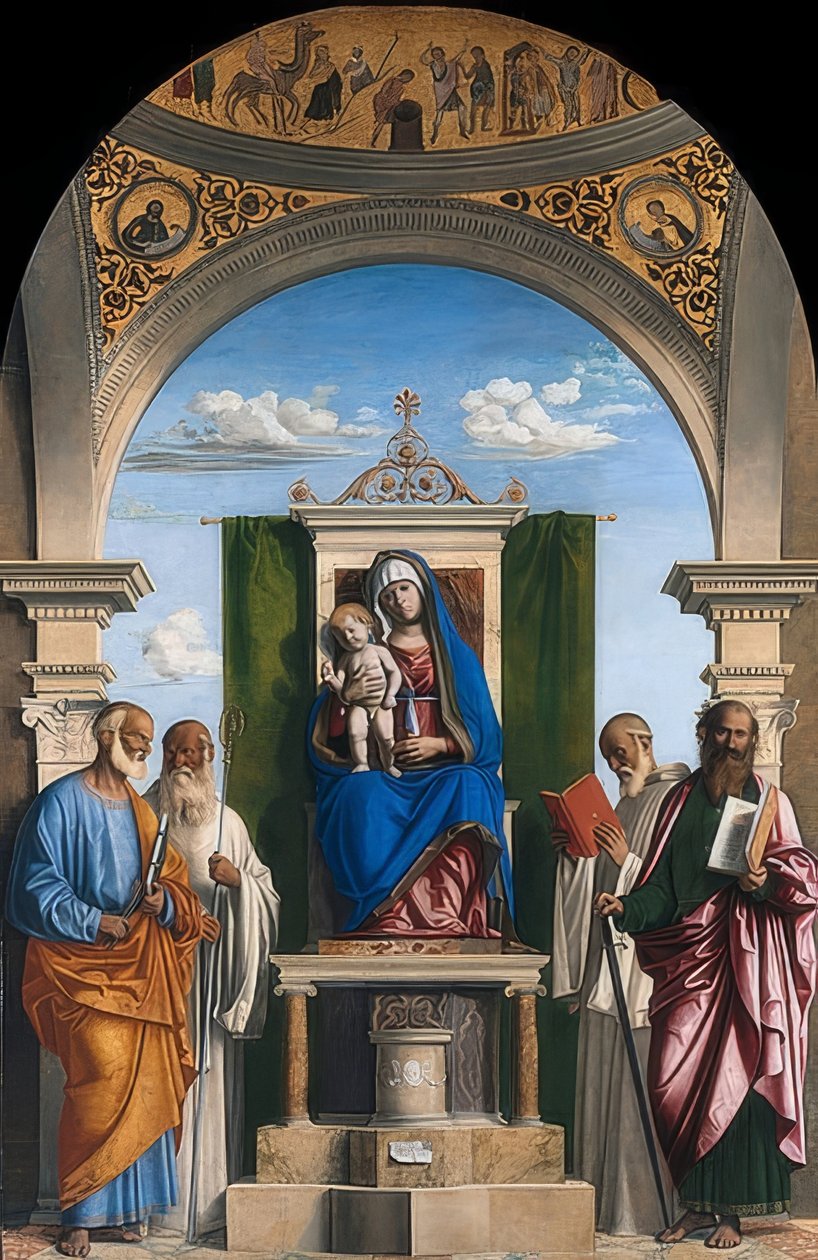 María entronizada con el niño. 1495/97 de Cima da Conegliano
