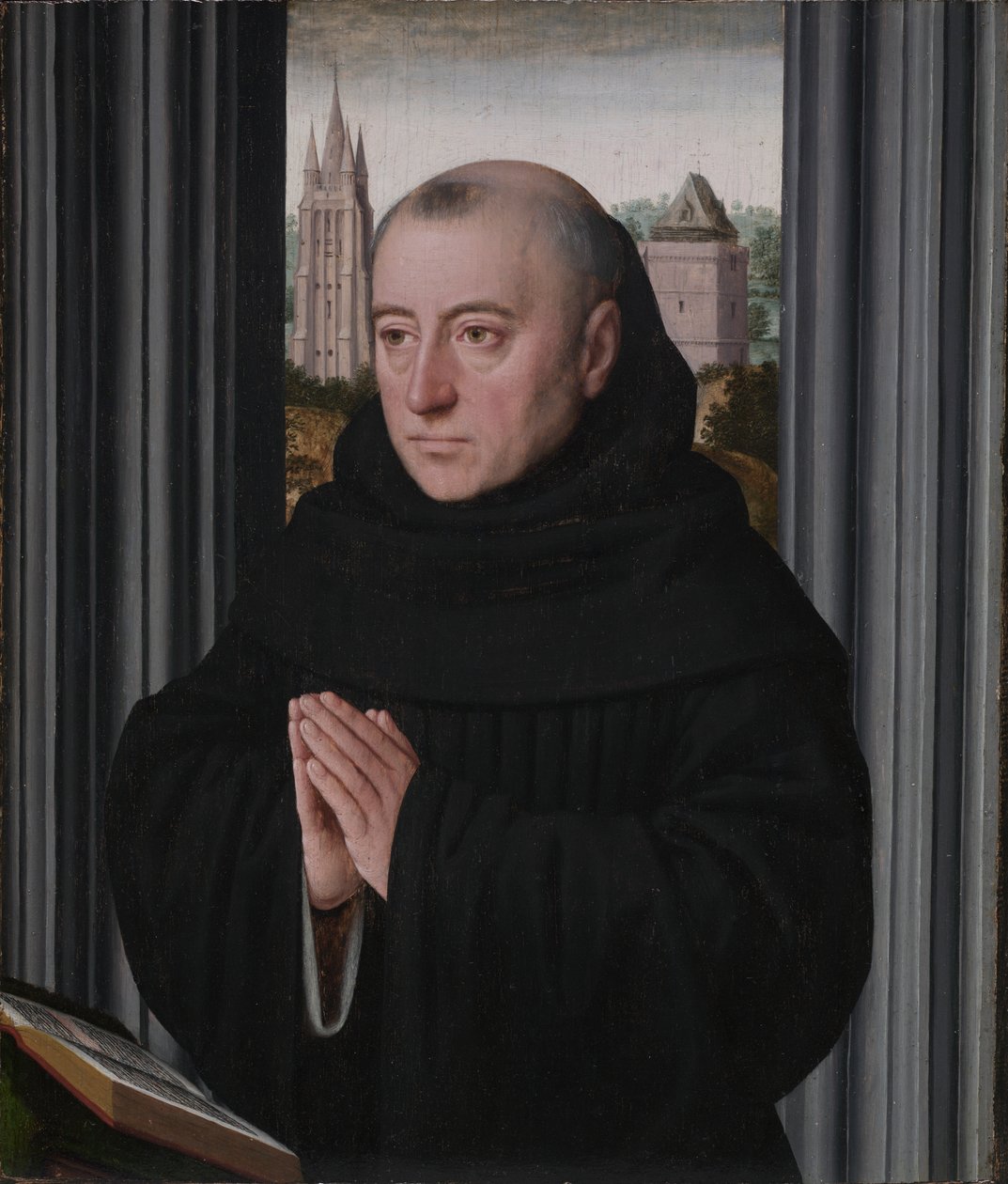 Retrato de un monje de Circle of Gerard David