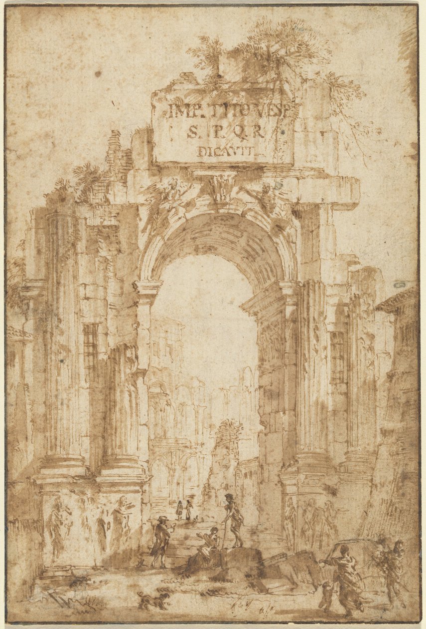 Arco de Tito de Circle of Giovanni Paolo Panini