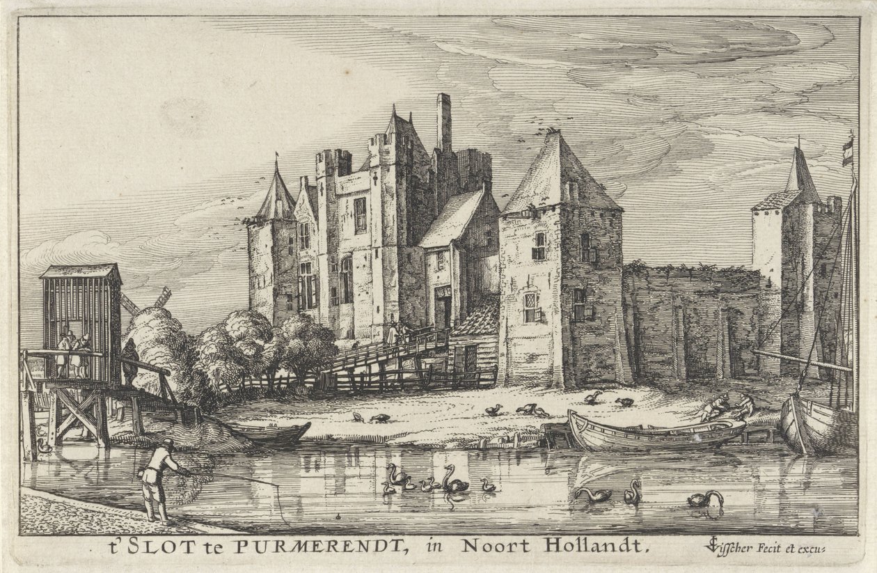 Castillo de Purmersteijn en Purmerend de Claes Jansz. Visscher (II)