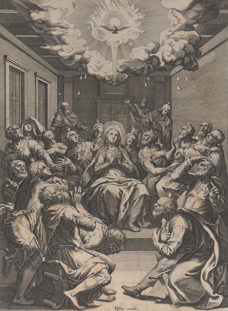 El Pentecostés, 1574 de Claes Jansz Visscher