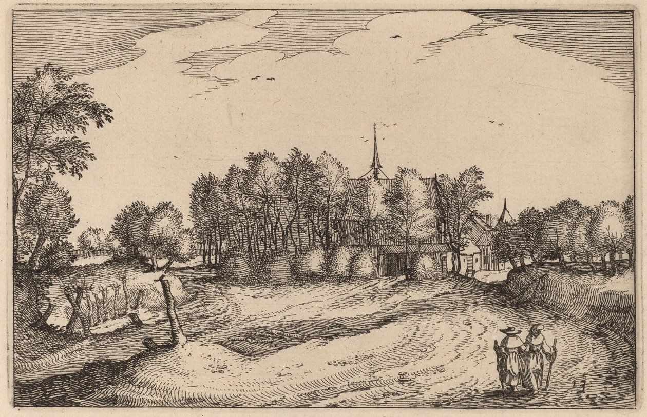 Un convento de Claes Jansz Visscher after Johannes van Doetechum, the Elder after Lucas