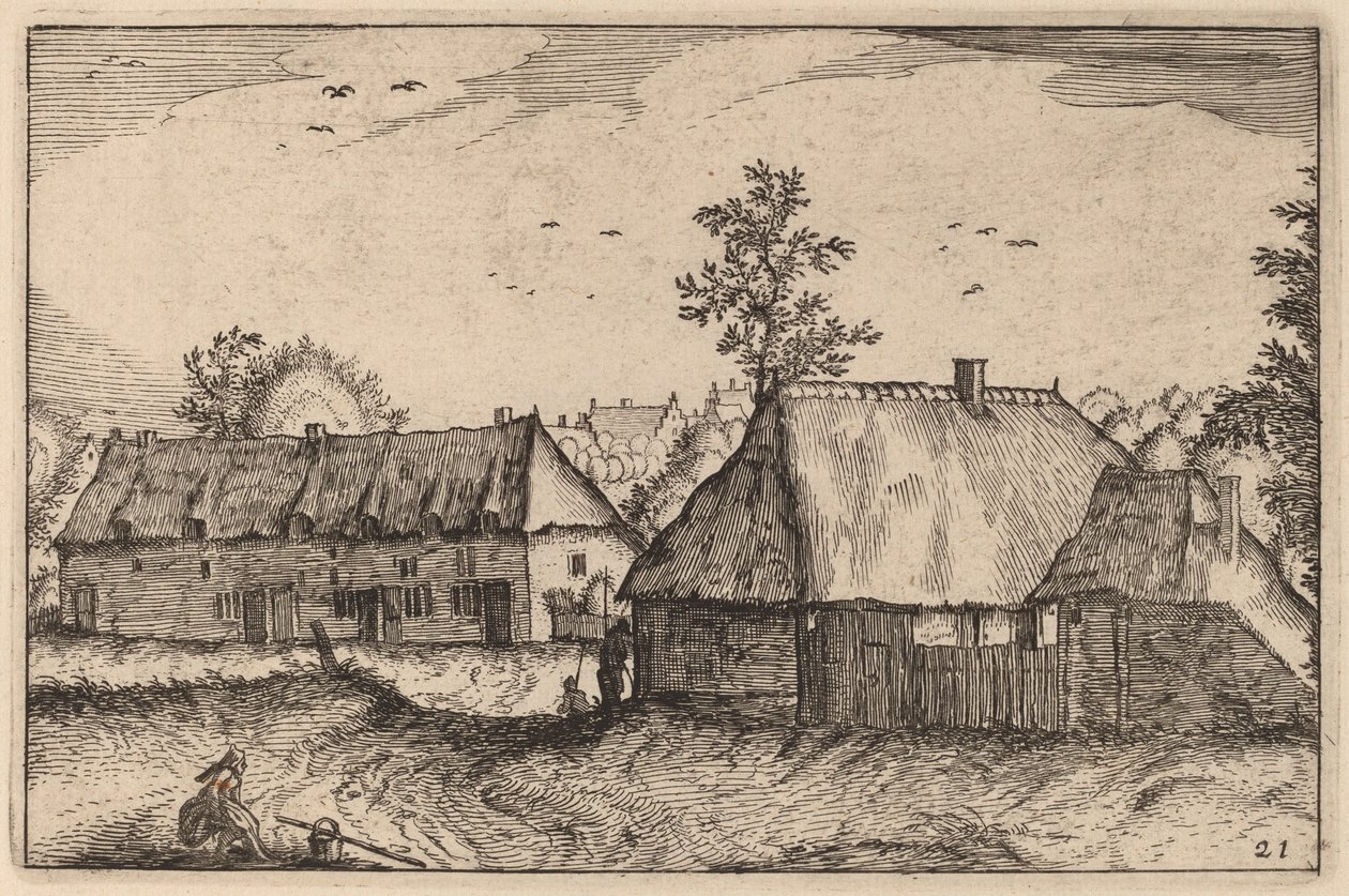 Grandes Cobertizos de Claes Jansz Visscher after Johannes van Doetechum, the Elder after Lucas