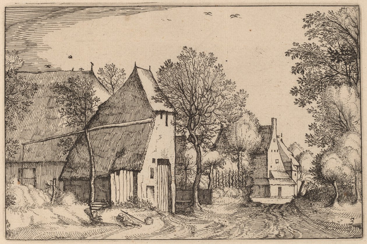 Camino del pueblo de Claes Jansz Visscher after Johannes van Doetechum, the Elder after Lucas