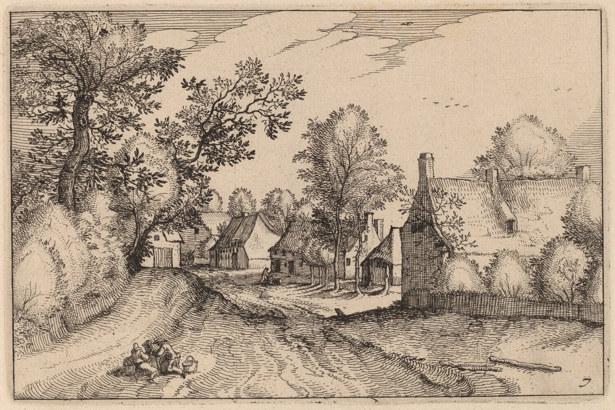 Camino del pueblo de Claes Jansz Visscher after Johannes van Doetechum, the Elder after Lucas