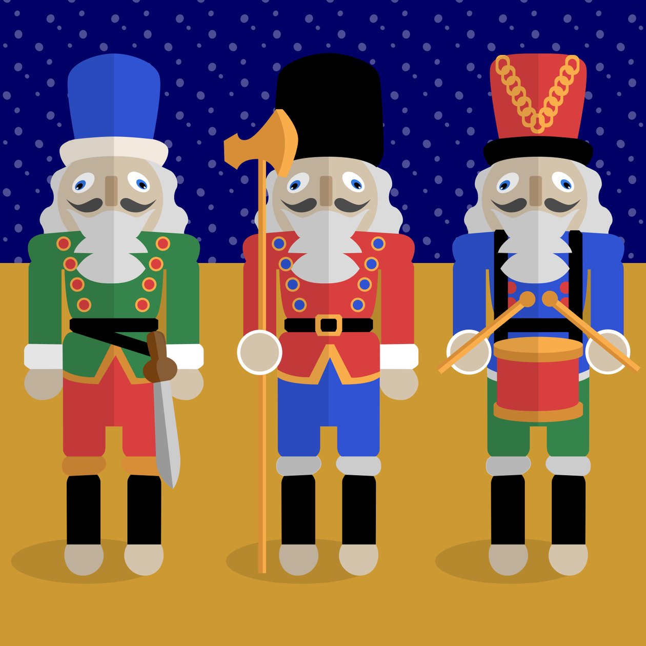 Cascanueces navideños - Símbolos de buena suerte de Claire Huntley