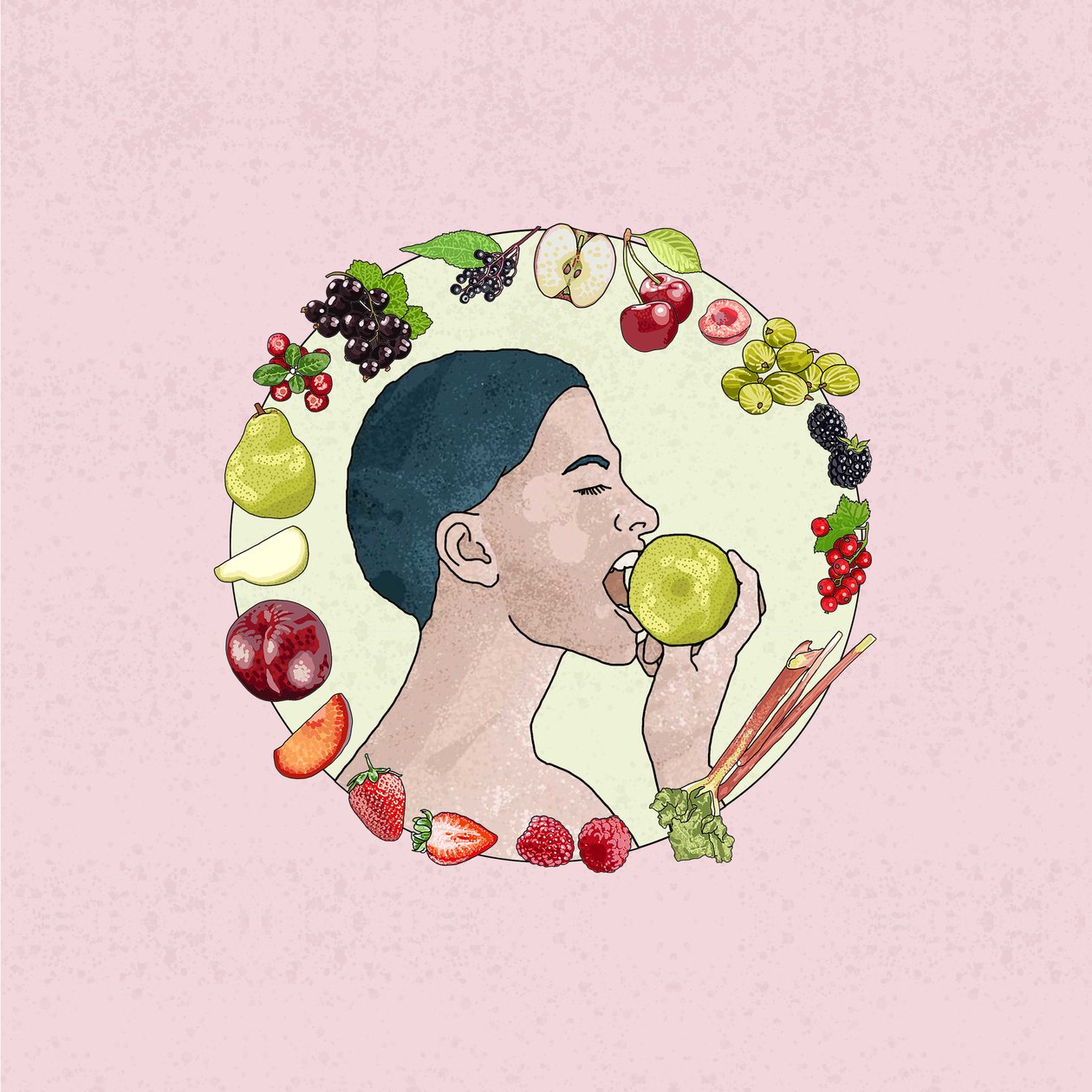 Consumo de fruta, 2024 (digital) de Claire Huntley