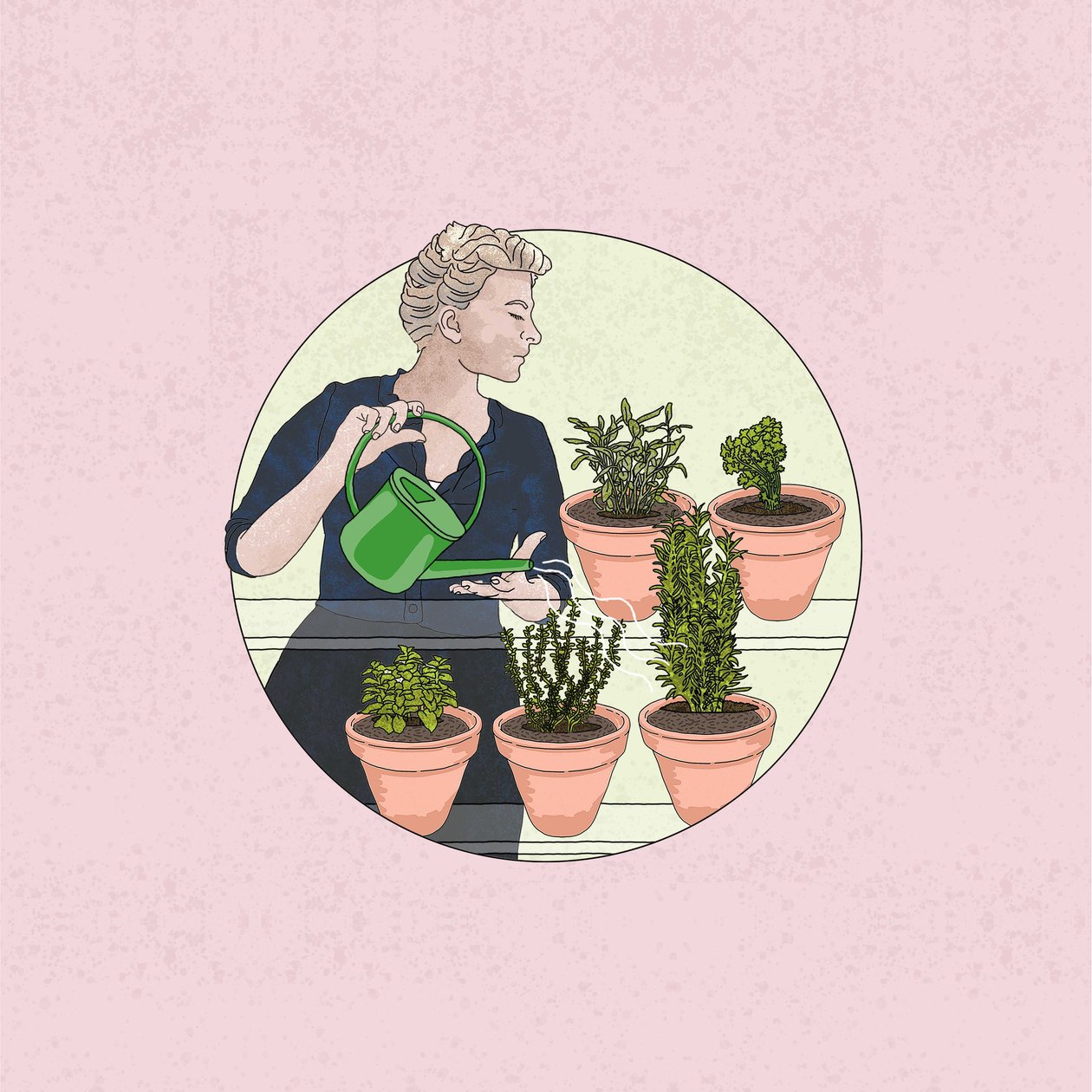 Jardinería de hierbas, 2024 (digital) de Claire Huntley
