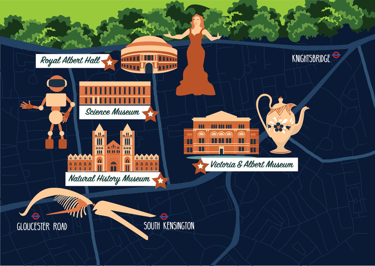 Mapa de South Kensington de Claire Huntley