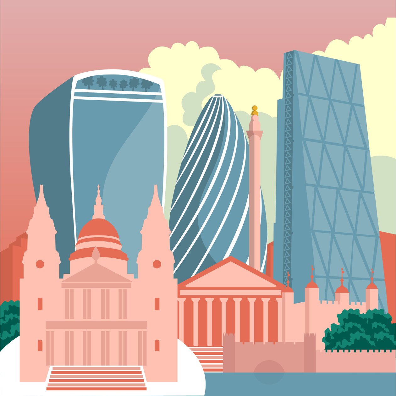 Paisaje urbano de Square Mile de Claire Huntley