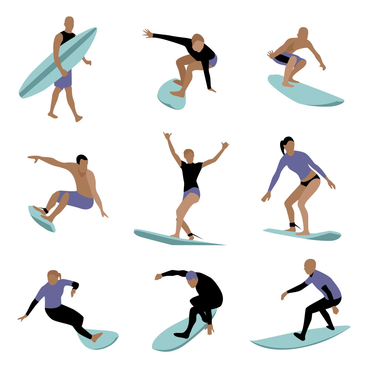 Surfistas de Claire Huntley