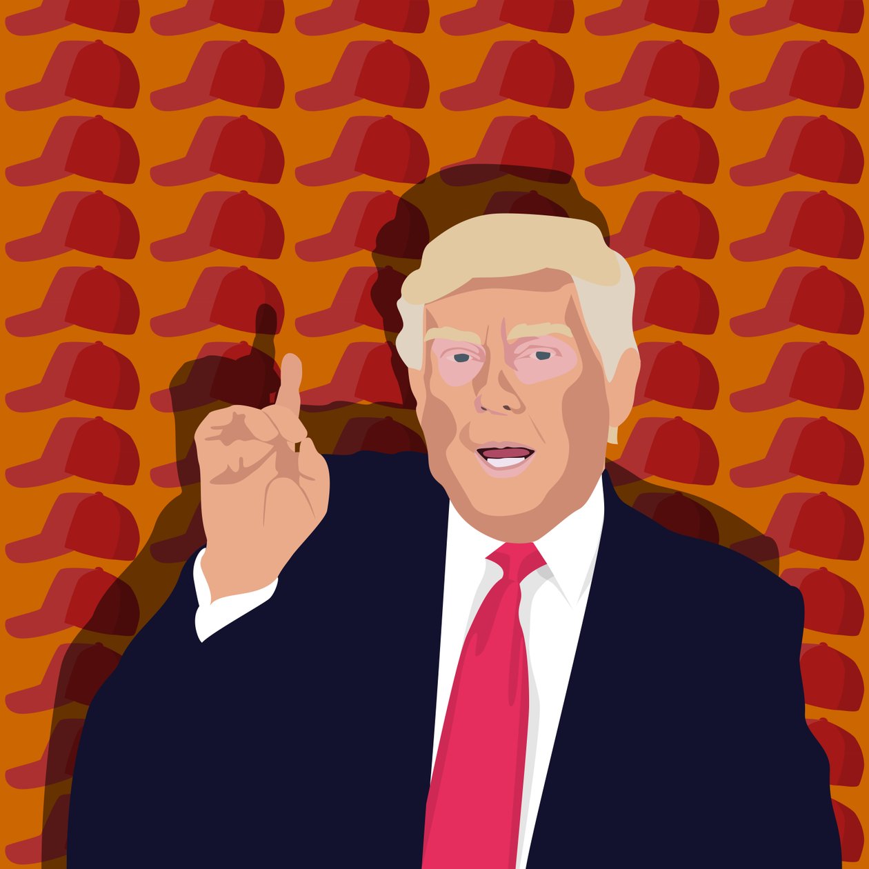 Trump y la gorra de béisbol de Claire Huntley