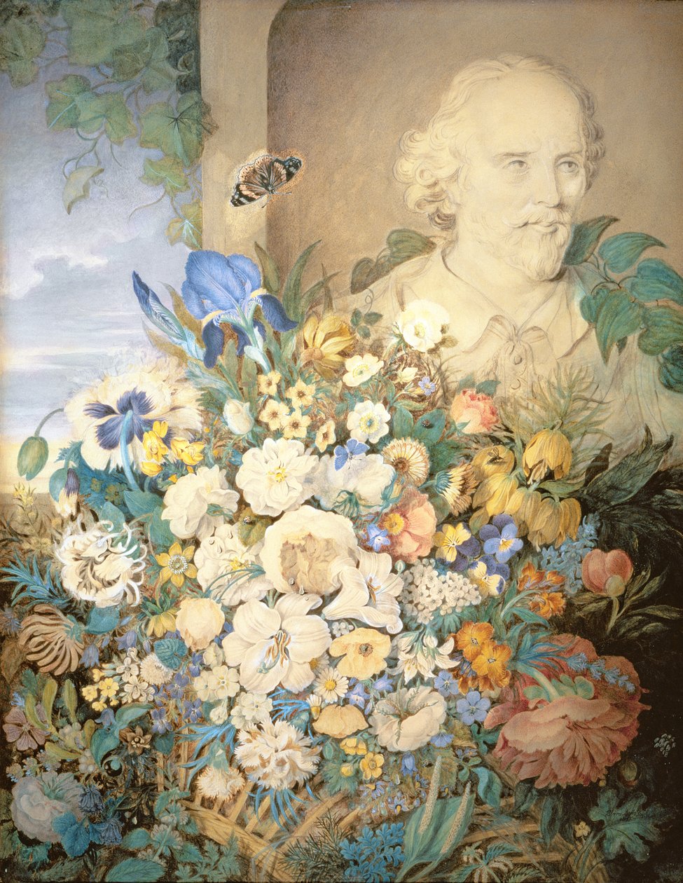 Las flores de Shakespeare, c.1835 de Clara Maria Pope