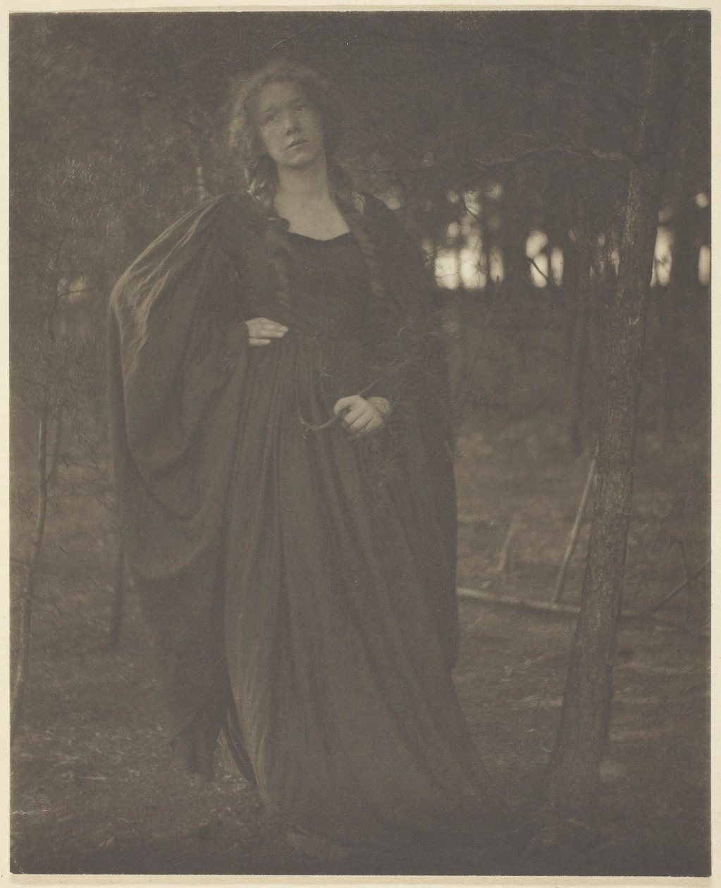 Sin título [mujer en el bosque], 1901-1905 de Clarence H White