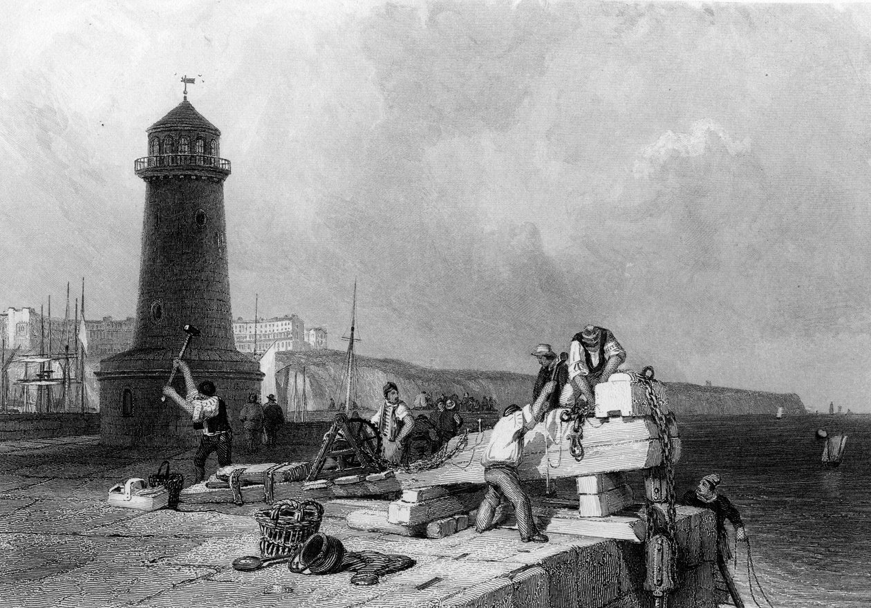 Ramsgate, grabado por Joseph Clayton Bentley, 1836 de Clarkson Frederick Stanfield