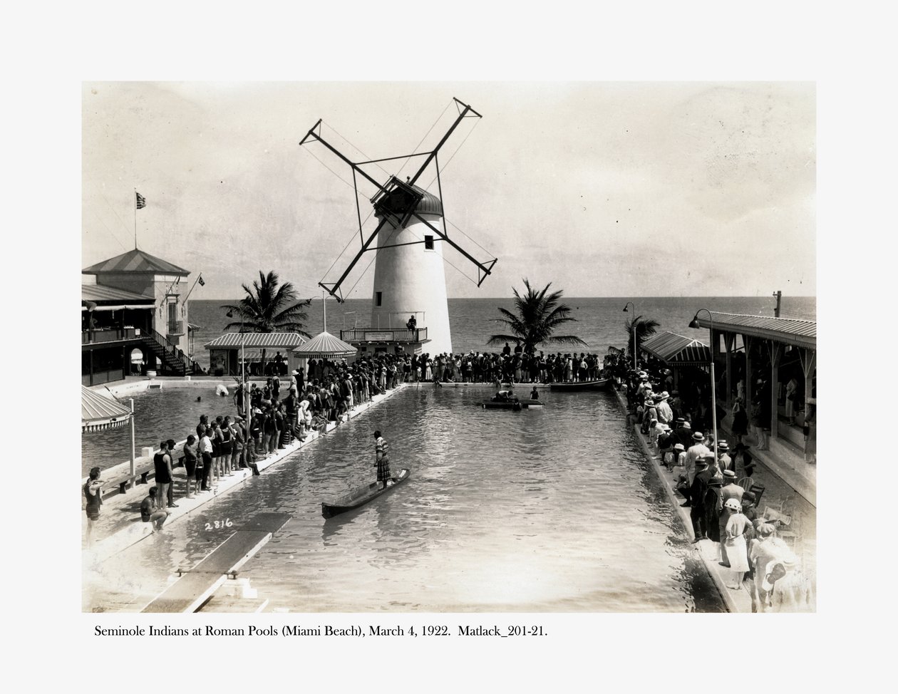 Indios Seminola en Roman Pools, Miami Beach, 4 de marzo de 1922 de Claude C. Matlack