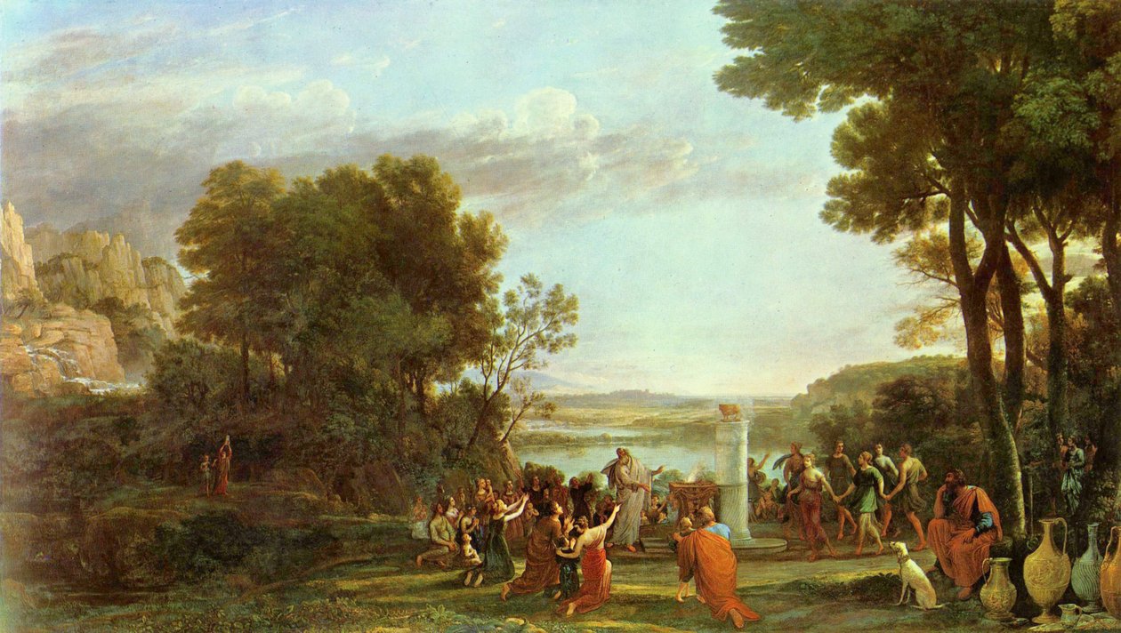 Paisaje con la adoración del becerro de oro de Claude Lorrain
