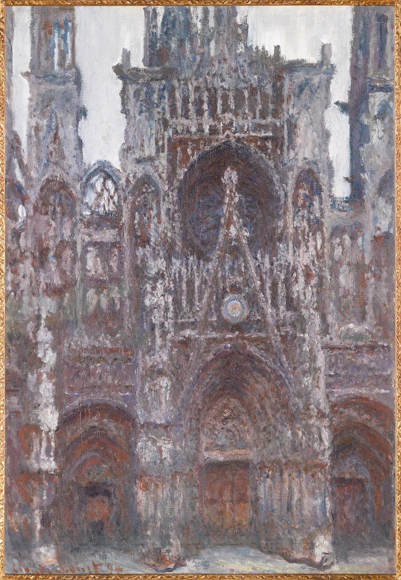 La catedral de Rouen. El portal visto de frente, armonía marrón de Claude Monet