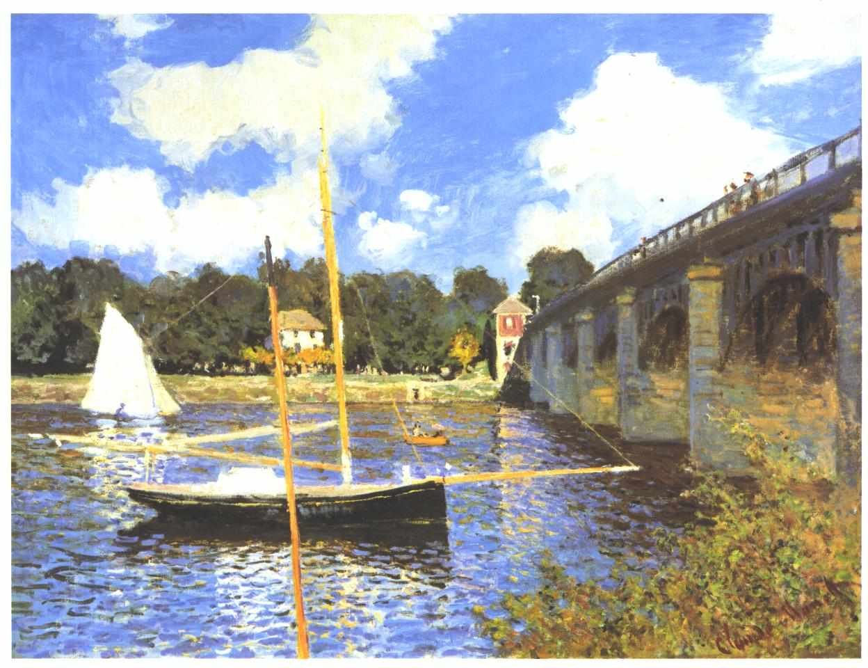 El puente de carretera, Argenteuil de Claude Monet