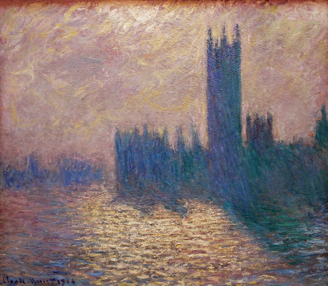 El parlamento de Londres de Claude Monet