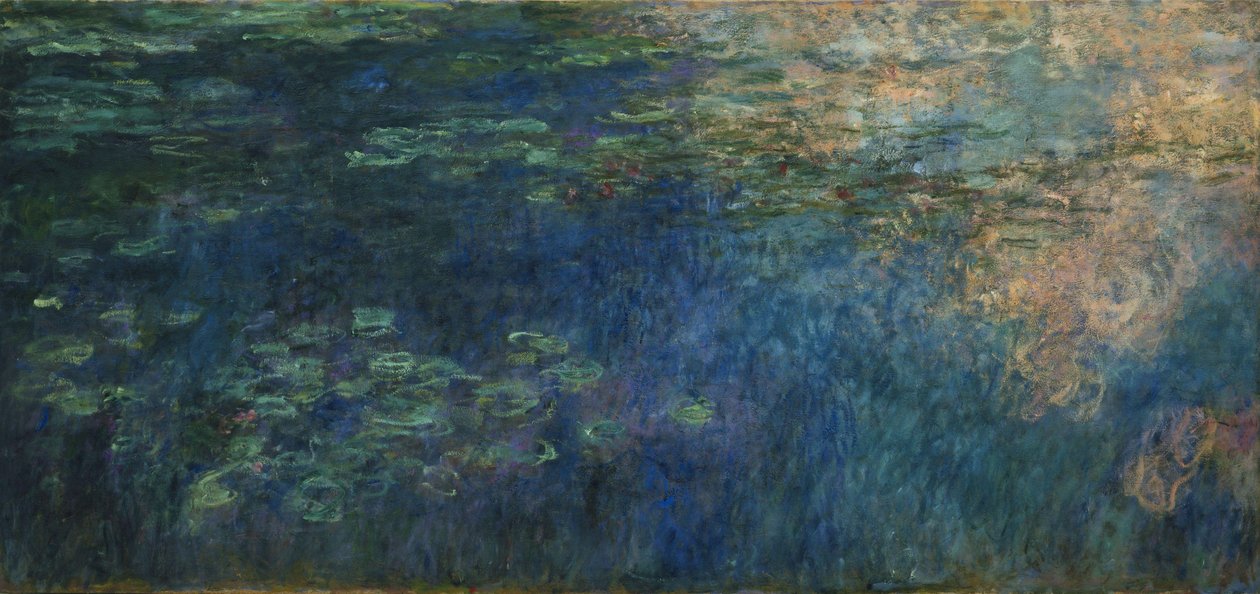Reflejos de nubes en el estanque de nenúfares de Claude Monet