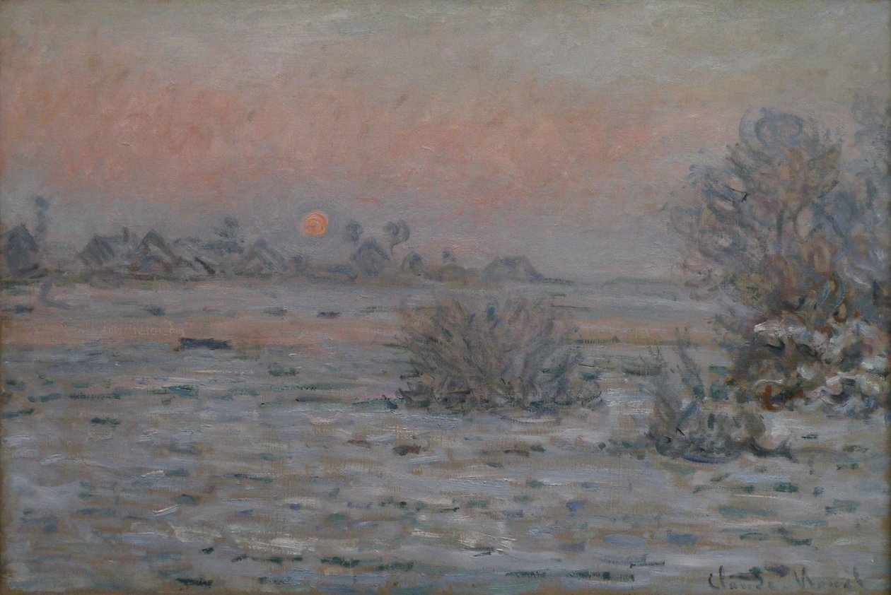 Sol de invierno en Lavacourt de Claude Monet