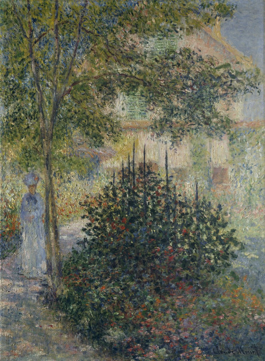 Camille Monet en el jardín de Argenteuil de Claude Monet
