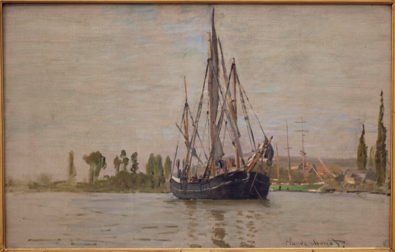 Chasse-marée anclado de Claude Monet
