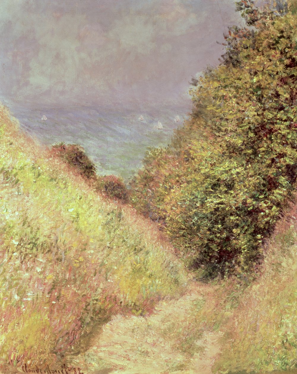 Chemin de la Cavee, Pourville, 1882 de Claude Monet