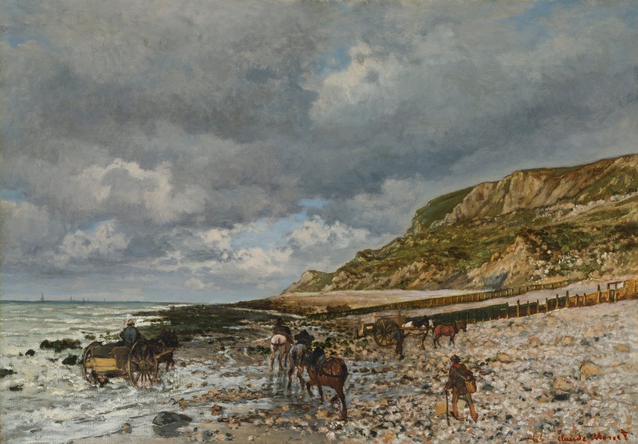 Caballos en la punta de la Hève de Claude Monet