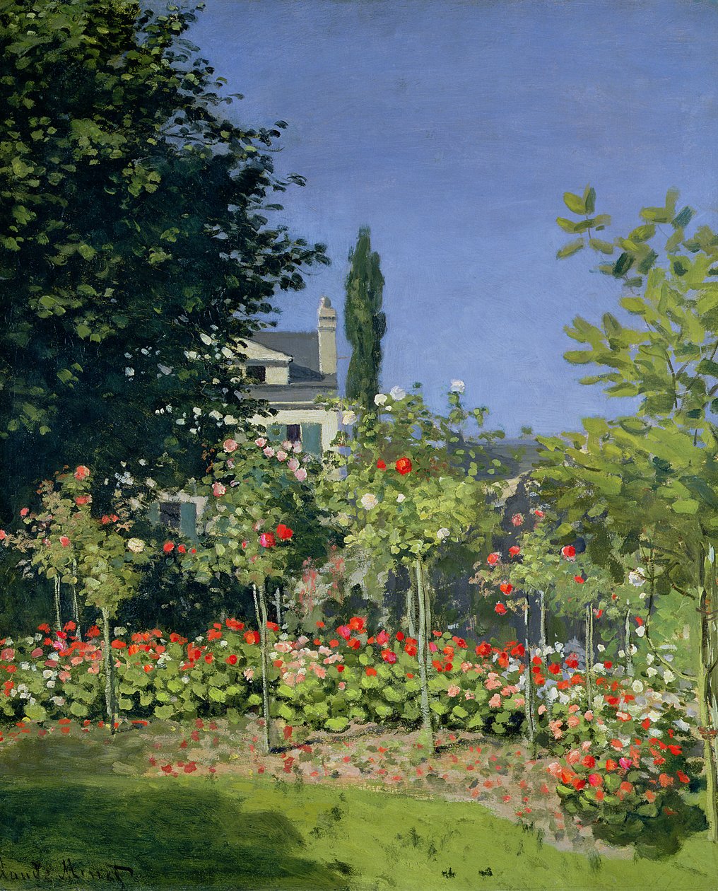 Jardín floreciente en Sainte-Adresse, c.1866 de Claude Monet
