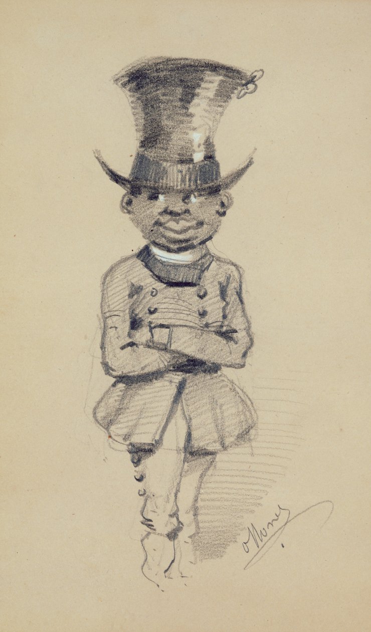 Novio con sombrero de copa, 1857 de Claude Monet