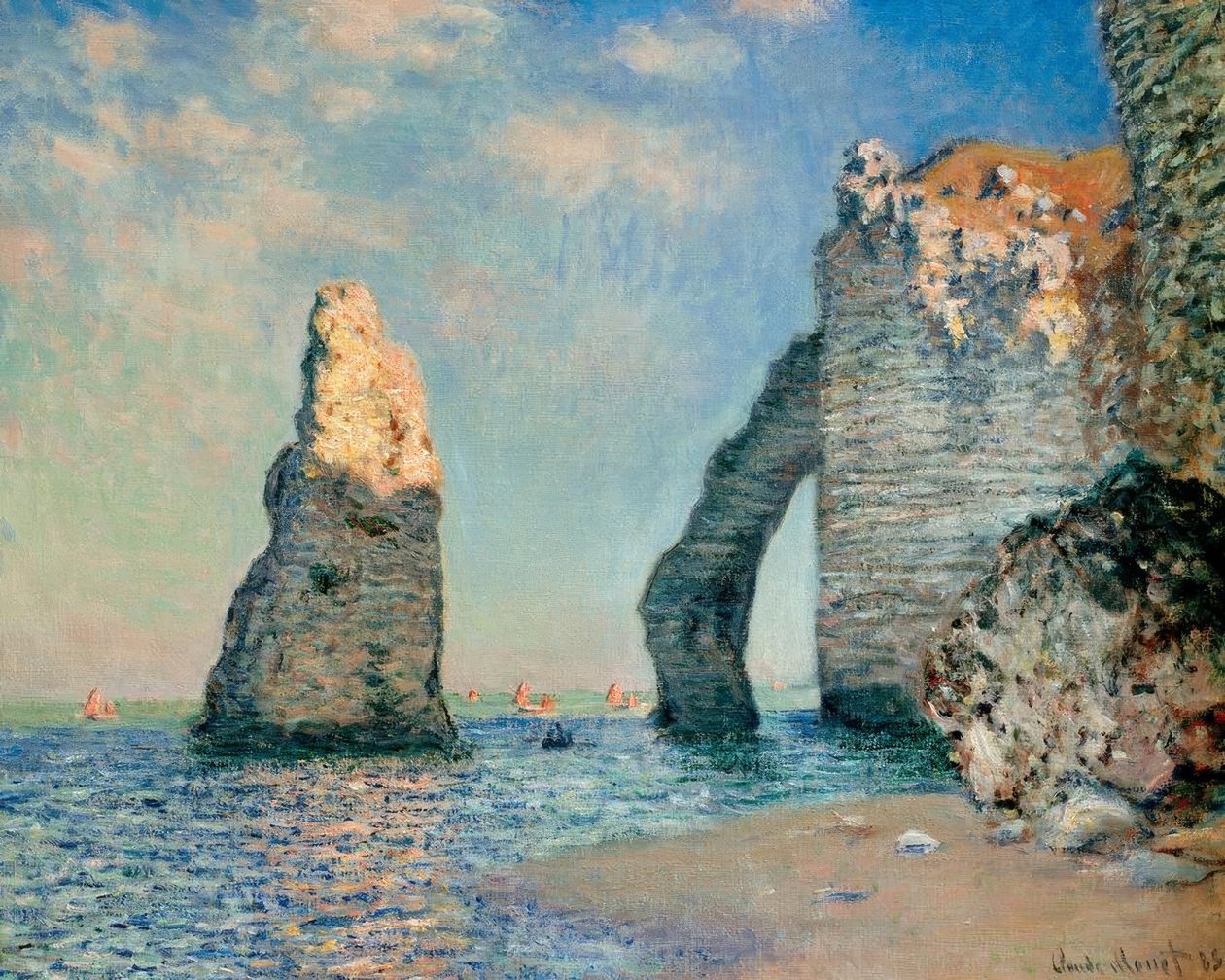La Aguja y el Acantilado de Aval (Die Nadel und die Falaise) de Claude Monet